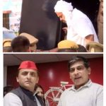 Atique Ahmed and SP supremo Akhilesh Yadav with Abdul hafiz gandhi