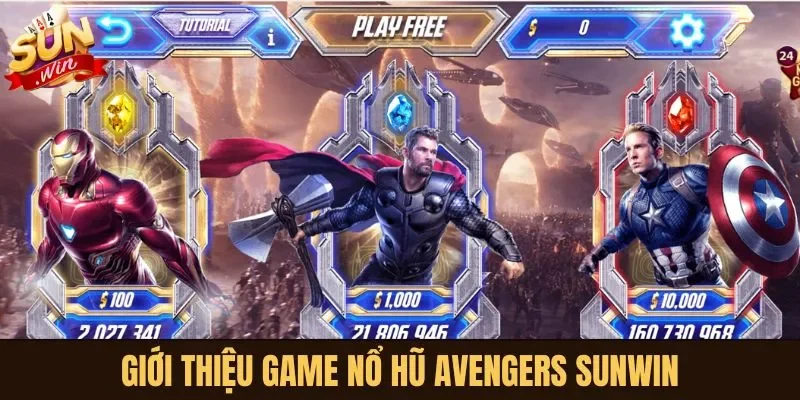 Giới thiệu game nổ hũ Avengers Sunwin