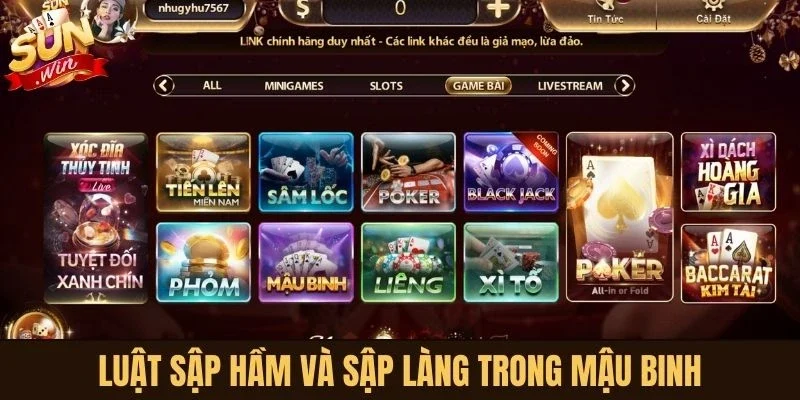 Luật Sập Hầm và Sập Làng trong Mậu Binh