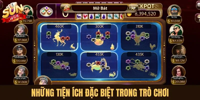 Những tiện ích đặc biệt trong trò chơi
