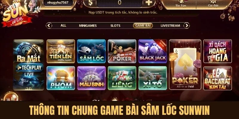 Thông tin chung game bài Sâm Lốc Sunwin